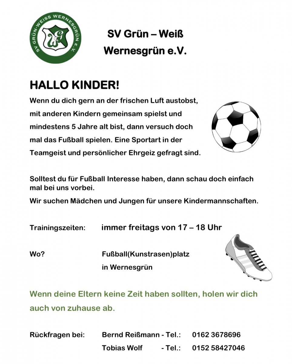 Einladung zum Schnuppertraining