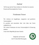 Nachruf für ein ehrwürdiges Vereinsmitglied