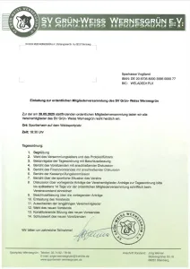 Einladung zur Mitgliederversammlung